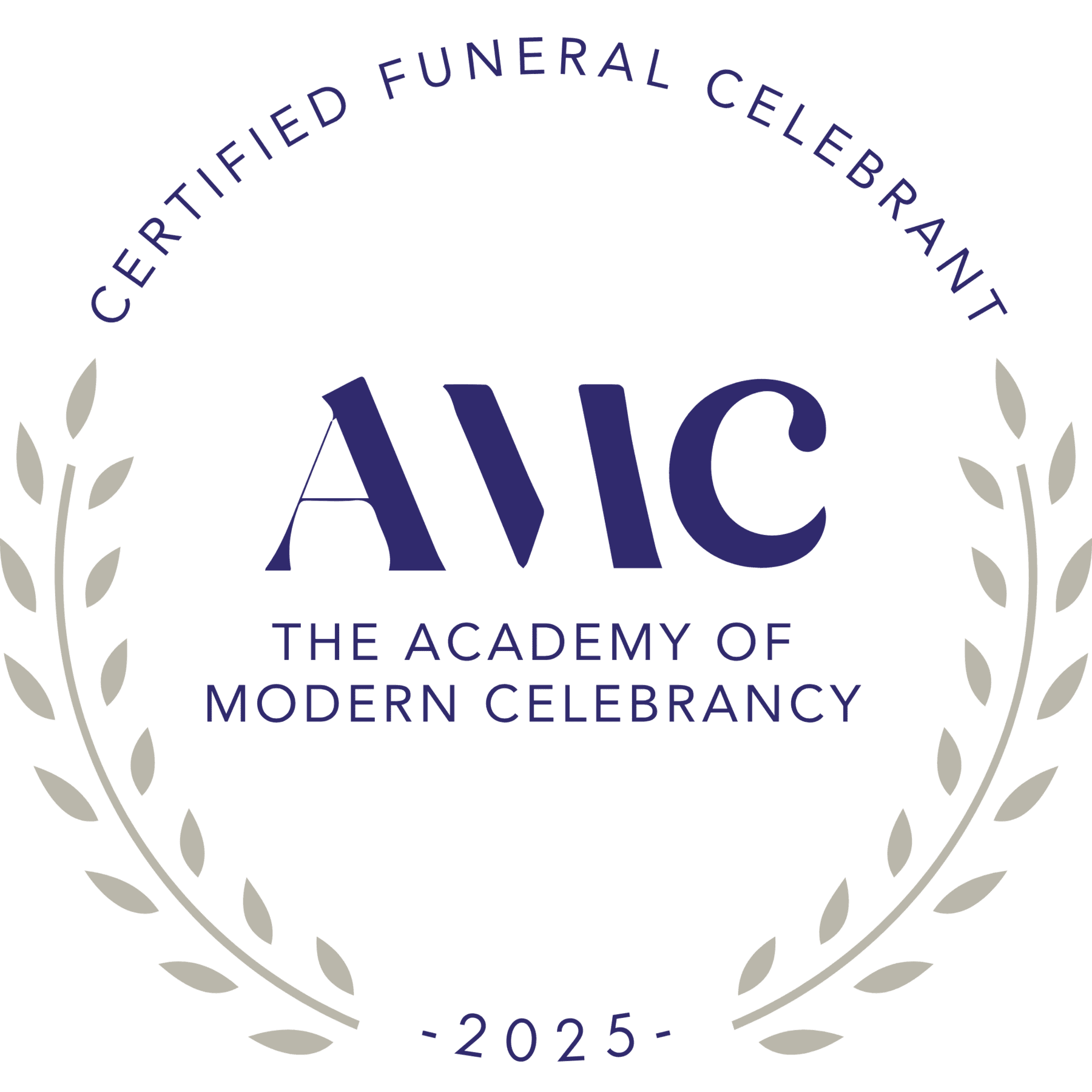 AMC Badge Funeral Blue Laurel